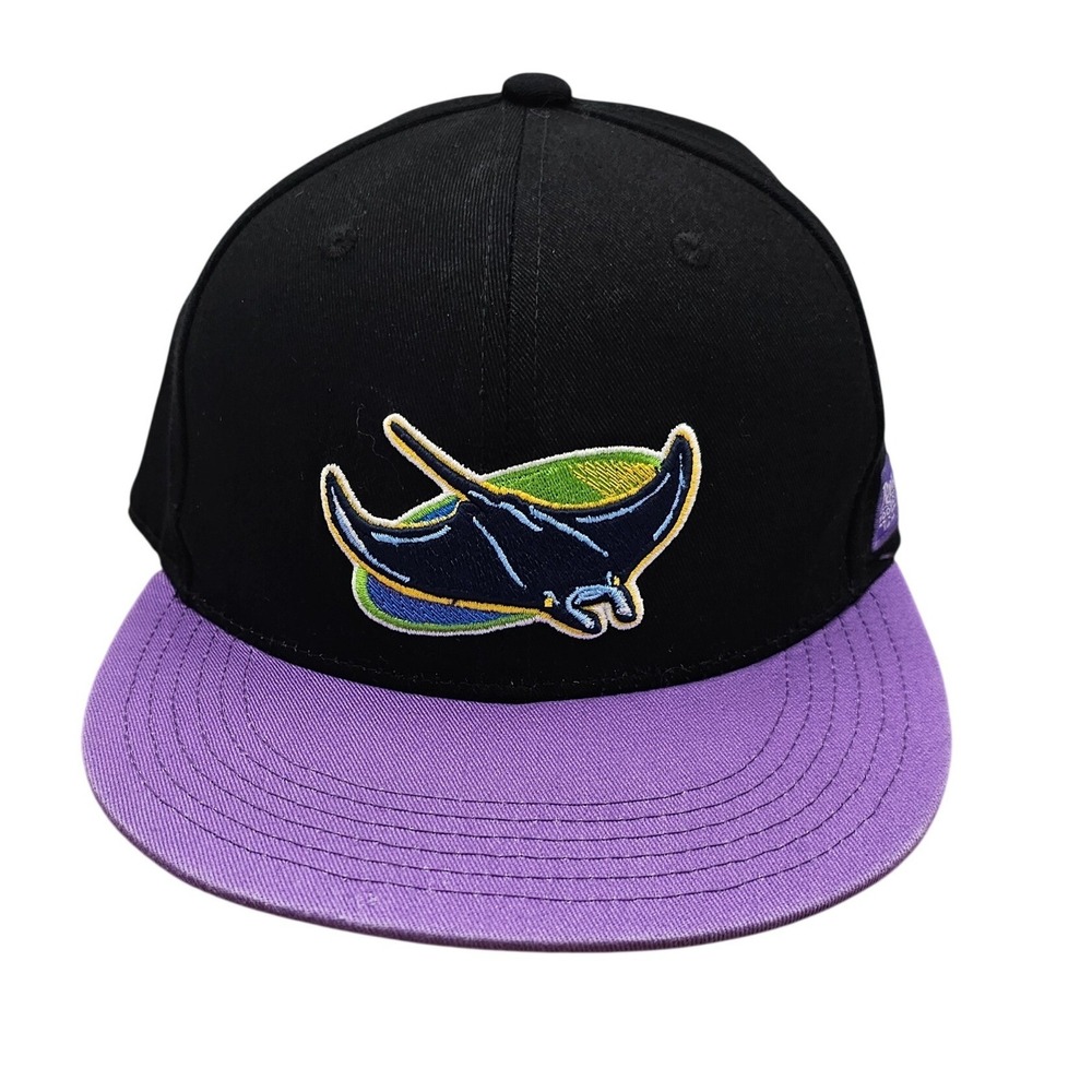 Tampa Bay Rays Rookies Kids Club Snapback Hat Retro Devil‎ Rays Logo Youth Black